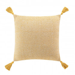 COUSSIN LOUISETTE JAUNE POMPONS 40x40CM