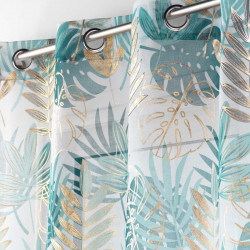 VOILE ORNELLA BLANC/EMERAUDE 140x240CM