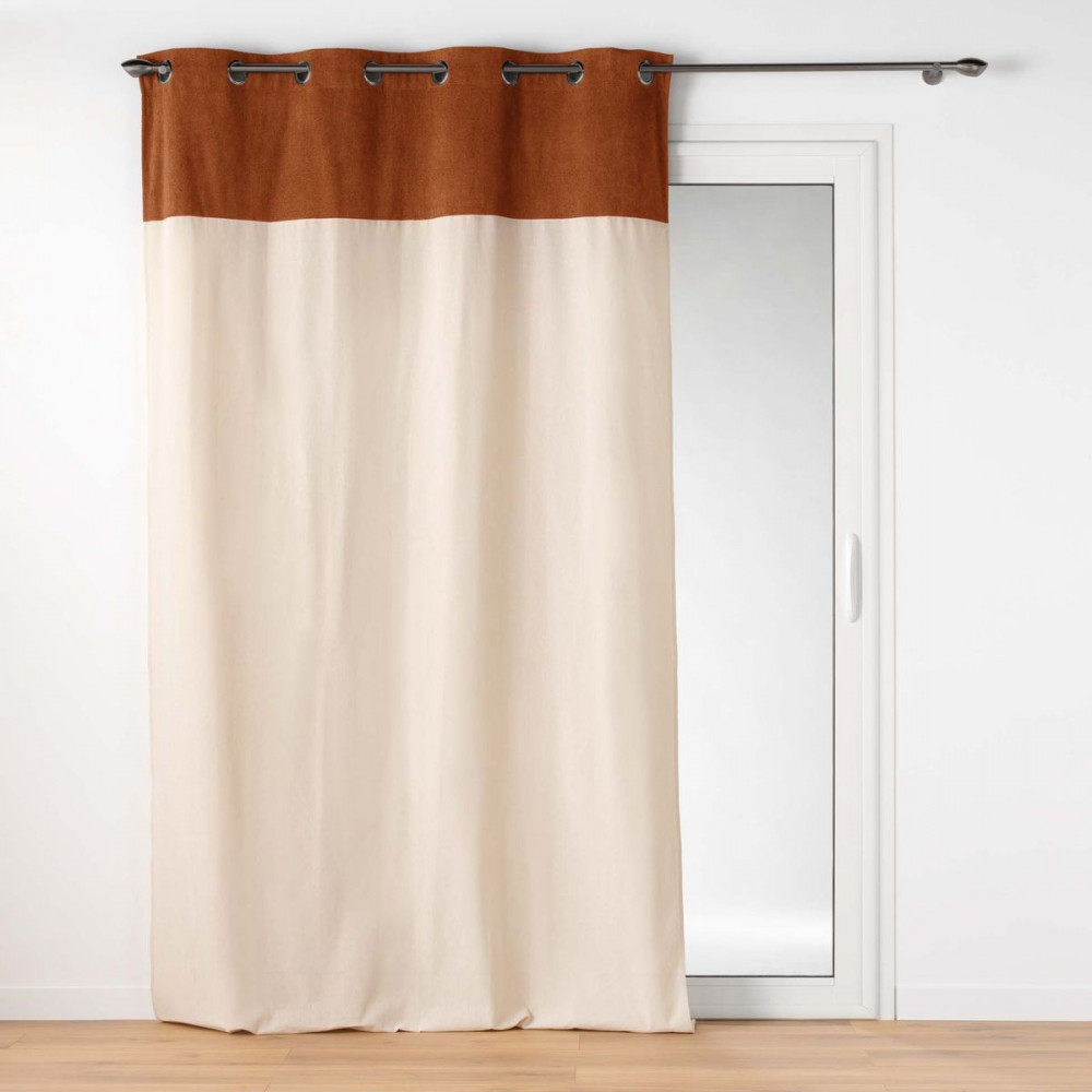 RIDEAU TESSA CAMEL 140x240CM TOP BOUCLET
