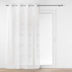VOILE JANICE BLANC 140x240CM EFFET LIN T