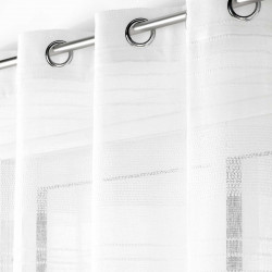 VOILE JANICE BLANC 140x240CM EFFET LIN T