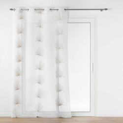 VOILE PALMARIS LIN 140x240CM SABLE BRODE
