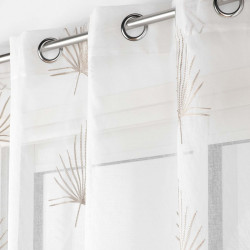 VOILE PALMARIS LIN 140x240CM SABLE BRODE