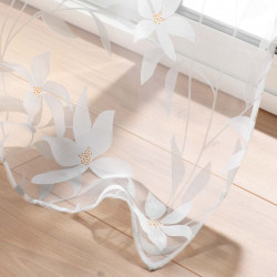VOILE DOLIA 140x240CM DEVORE METALLISE