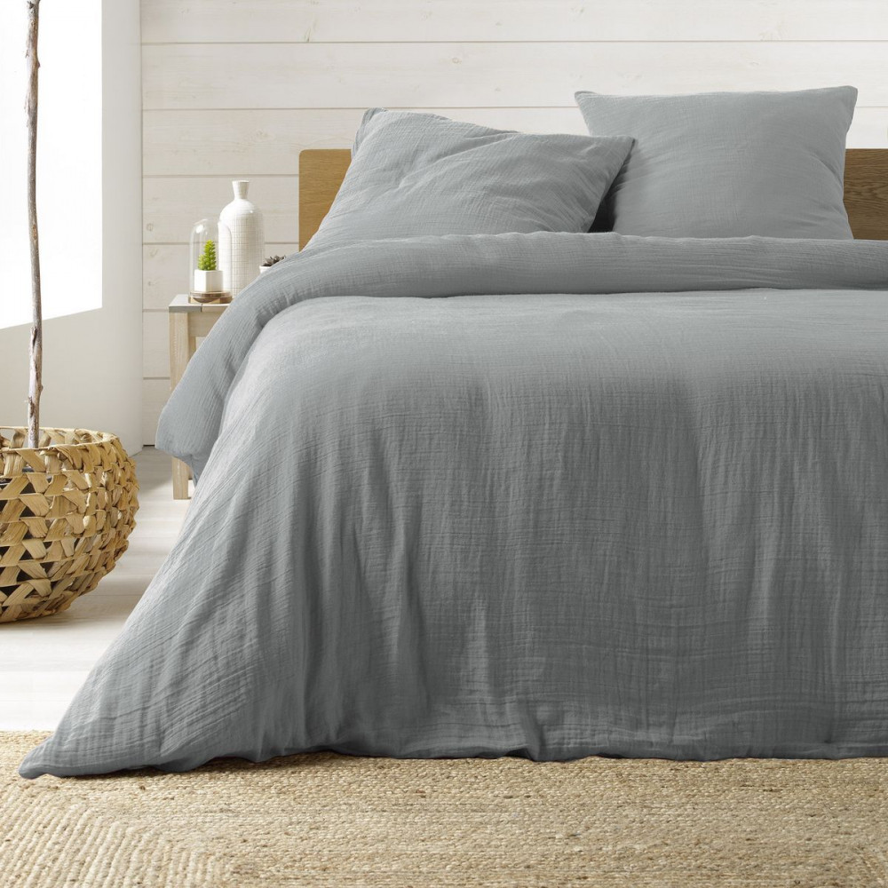 PARURE ANGELIA GRIS 260x240CM DOUBLE GAZ
