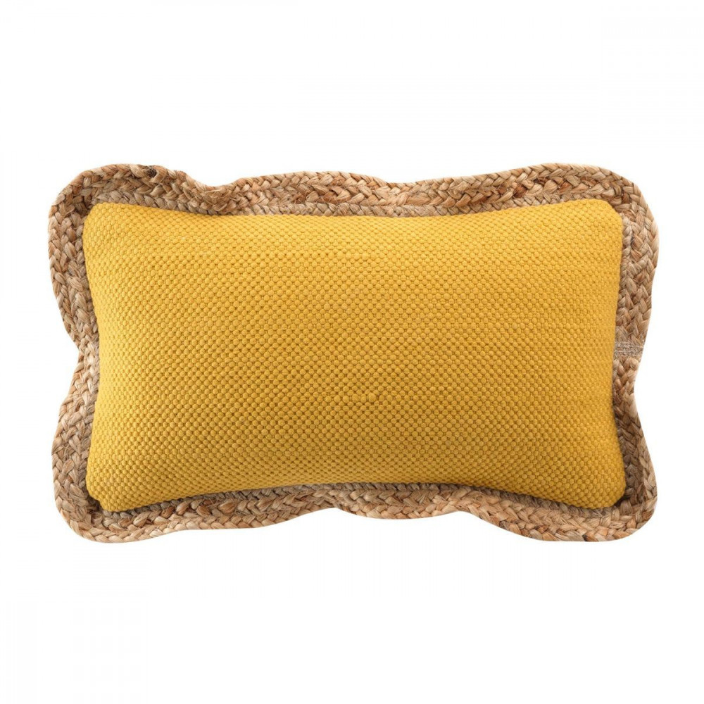 COUSSIN AKINA OCRE 30x50CM COTON+JUTE