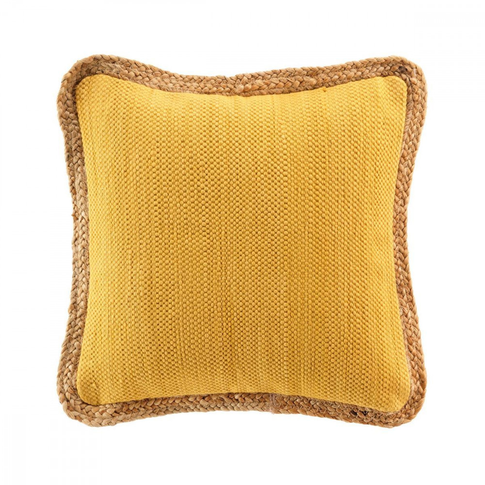 COUSSIN AKINA OCRE 45x45CM COTON+JUTE
