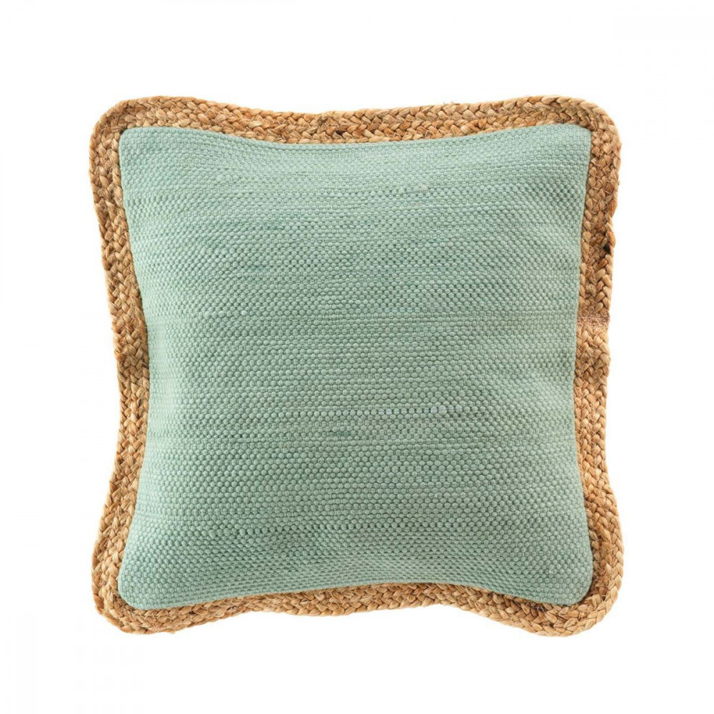 COUSSIN AKINA SAUGE 45x45CM COTON+JUTE