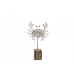 CRABE EN BOIS 24CM SUR PRESENTOIR
