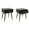 CHEVET NOIR/OR 54CM