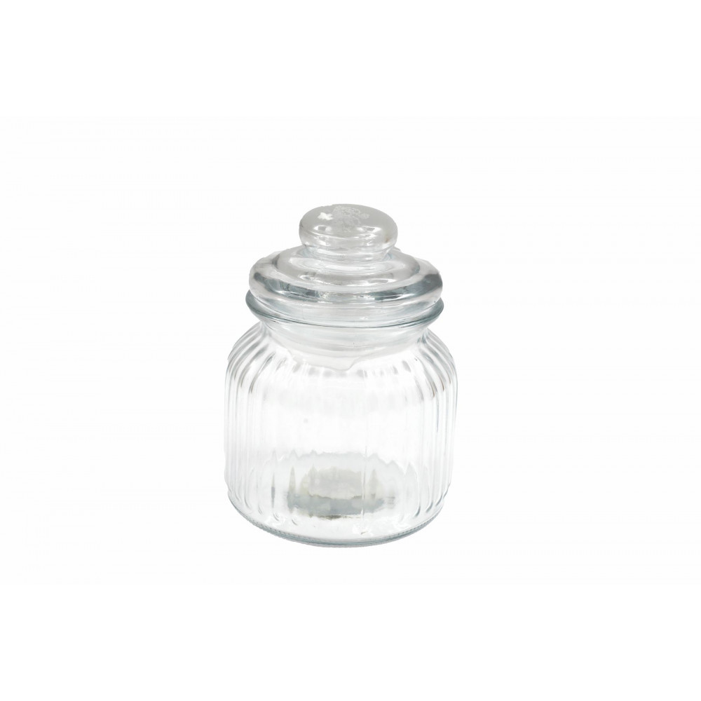 BONBONNIERE COTELÉE EN VERRE 11X15.5CM