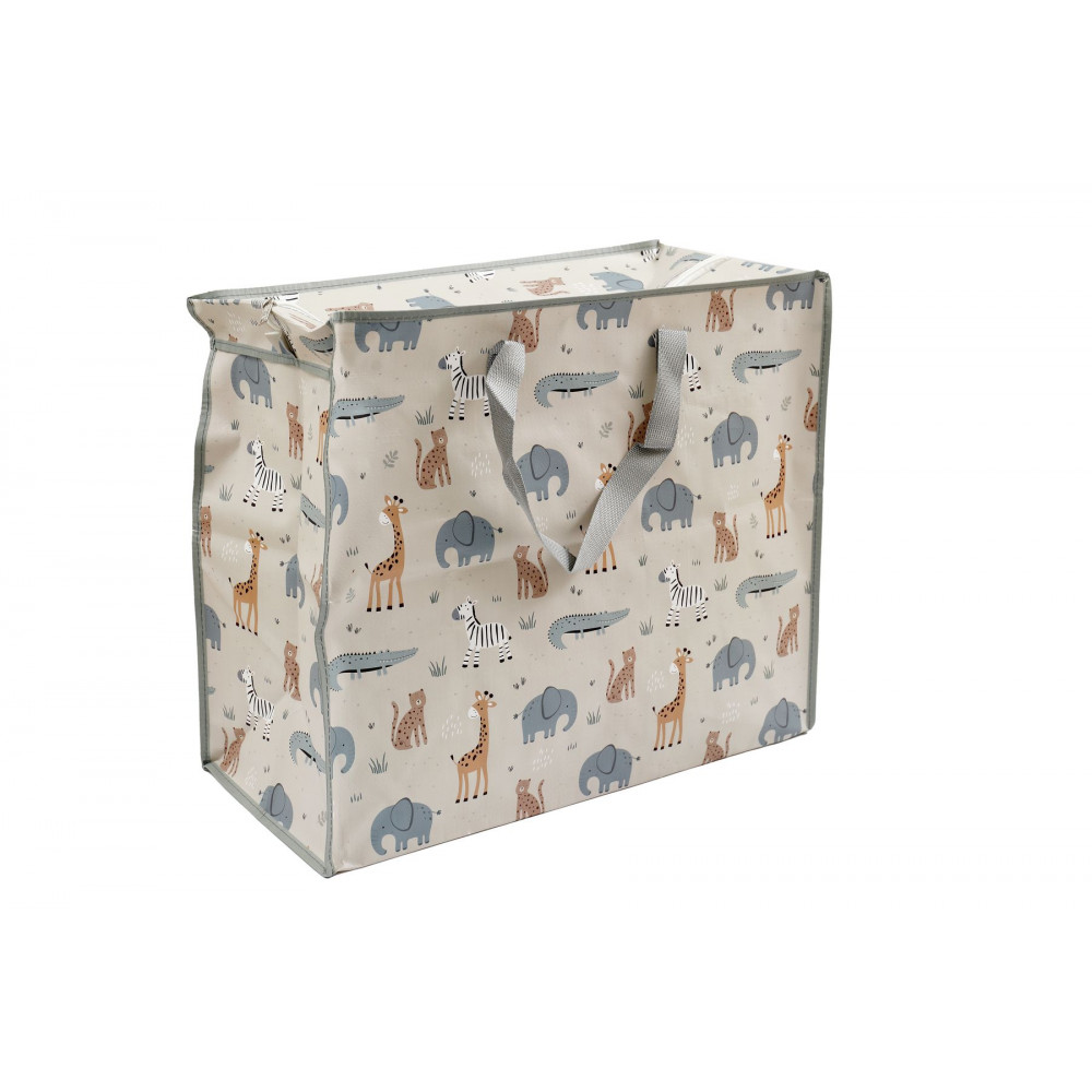 SAC RANGEMENT SAFARI ANIMAL 55X47X26CM