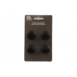 4 BOUTONS DE MEUBLE ALU NOIR