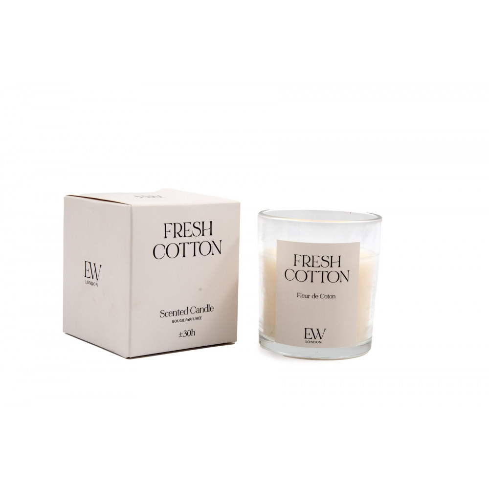 BOUGIE POT VERRE 8CM COTON