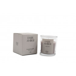 BOUGIE POT VERRE 8CM AMBRE