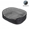 Panier pour chien bicolore noir et gris L80cm