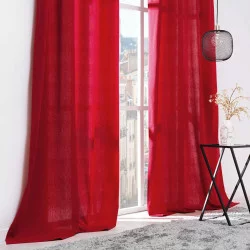 Zasłona Twily czerwona 135x260cm bawełna z recyklingu