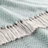PLAID FRANGES LOUISETTE SAUGE 125x150CM