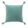 COUSSIN LOUISETTE SAUGE POMPONS 40x40CM