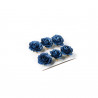 6 ROSES 3CM MARINE SUR PINCE 3.5 CM
