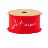 Ruban Effiloche Je T'aime Mousseline de