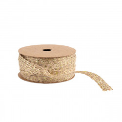 Ruban Tressé Jute et Or 8mmx5m