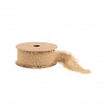 Ruban Effiloché Effet Lin Camel 25mmx3m