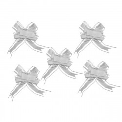 5 Nœuds à Tirer Blanc avec Organza 15x23