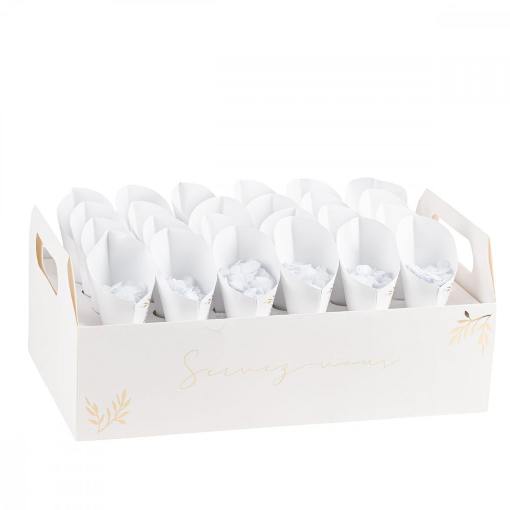 Présentoir de 24 Cornets à Confettis "Se