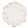 8 Assiettes Daisy Carton Ocre, Blanc et