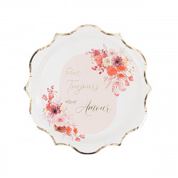 8 Assiettes "Pour Toujours Mon Amour" Lo