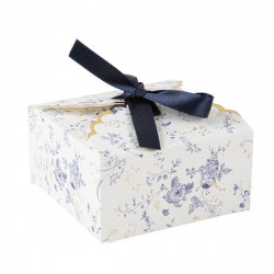 10 Contenants Toile de Jouy Papier Blanc
