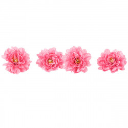 4 Pivoines Fuchsia 9x9cm