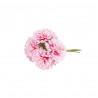 6 Œillets Rose et Vert sur Tige 11cm