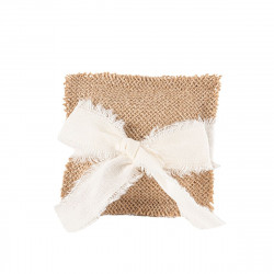 Coussin d'Alliances Jute et Nœud Effet L