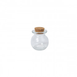 Contenant rond verre et bouchon liège 50ml 5.2x6cm