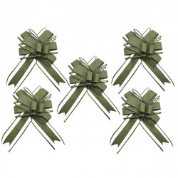 5 Nœuds à Tirer Vert de Gris avec Organza