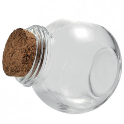 BOCAL VERRE BOUCHON LIEGE 5,9X5,5CM 60ML