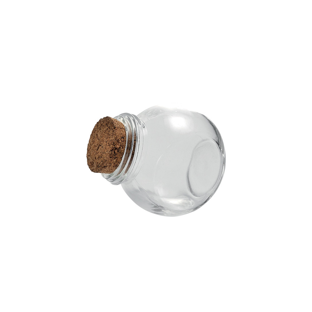 BOCAL VERRE BOUCHON LIEGE 5,9X5,5CM 60ML