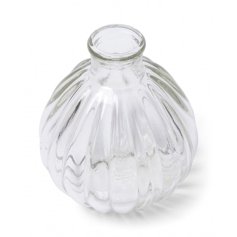 VASE ANTOINETTE VERRE BOULE RETRO 8.5X9.