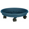 'SOUCOUPE A ROULETTES 31CM BLEU