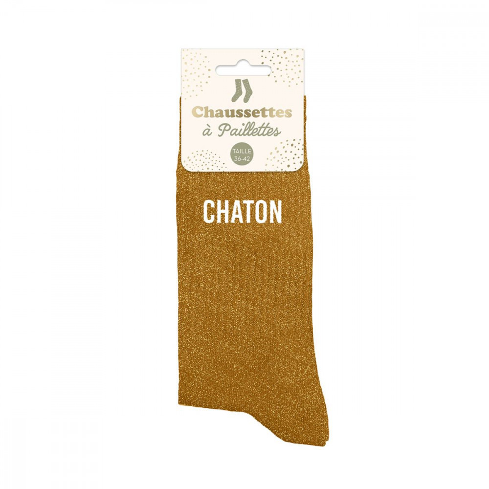 CHAUSSETTES PAILLETTES CHATON