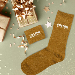 CHAUSSETTES PAILLETTES CHATON