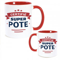 MUG ROUGE CERTIFIE SUPER POTE