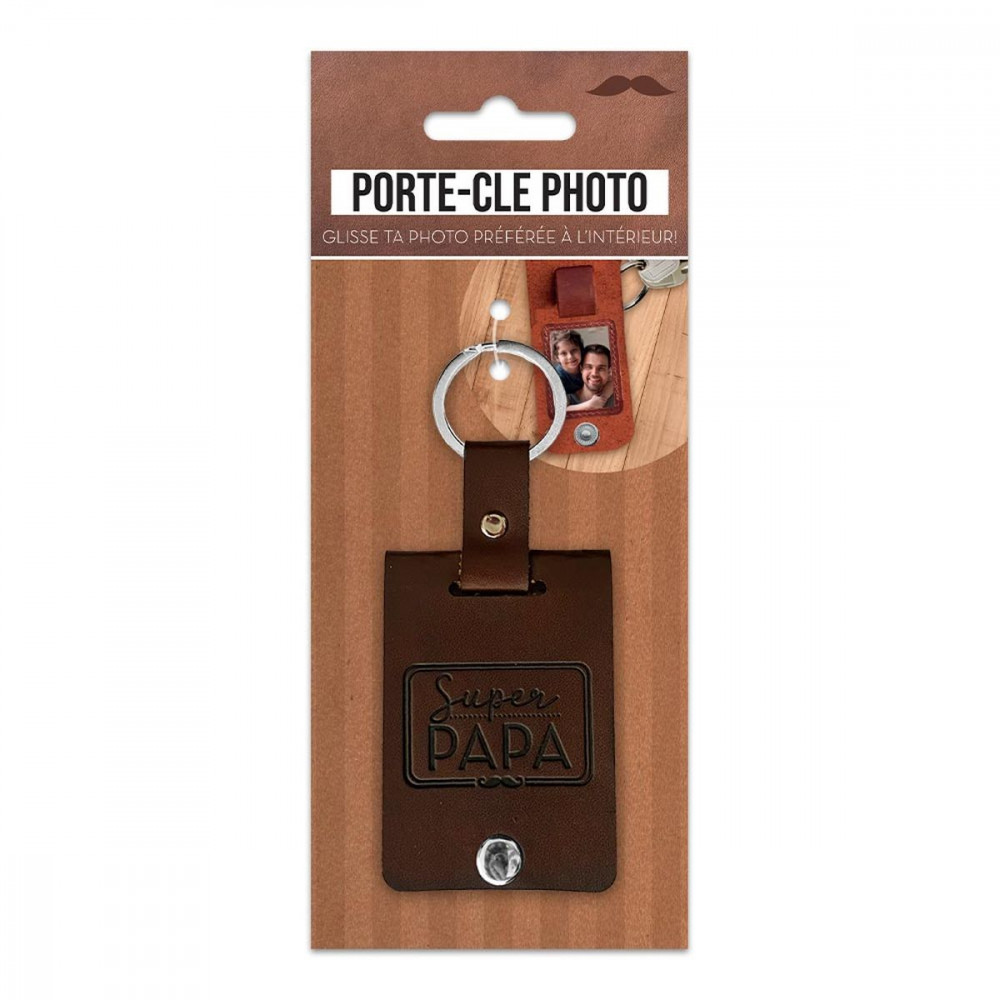 PORTE CLE PHOTO "SUPER PAPA"