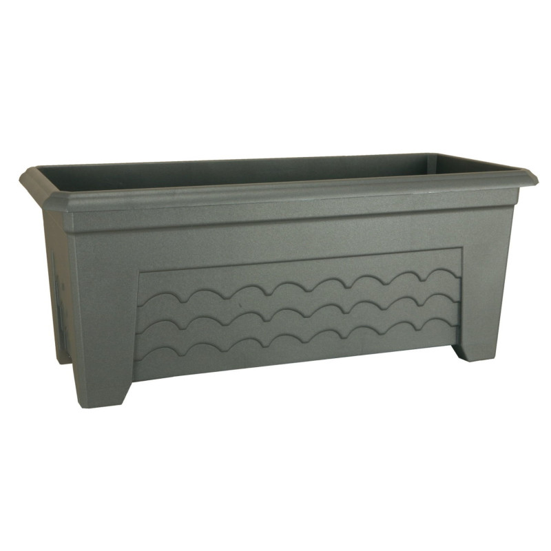 JARDINIERE FLEURS TERRISSIMA 79x34 GRIS