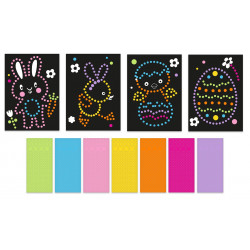 Feuille cartonnée A4 Paques x 4pcs et pl