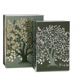 BOITE ARBRE DE VIE XL 33X25X14CM ARGENT