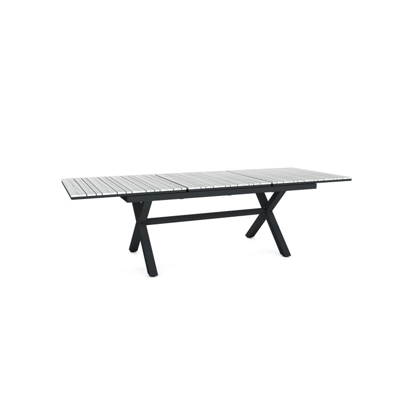 TABLE CAVALAIRE BOIS GRIS EXT 183/263CM