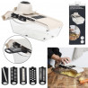 MANDOLINE AVEC RESERVOIR 5 ACCESSOIRES